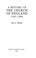 A History Of The Church Of England 1945 1980