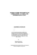 Hyperglycaemia and Diabetic Eye Complications Book