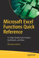 Microsoft Excel Functions Quick Reference