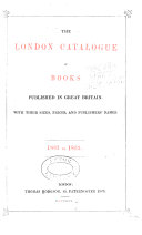 London Catalogue of Books