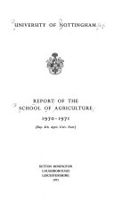 Report - School of Agriculture, University of Nottingham