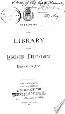 Catalogue of the Engineer Department  United States Army    Book