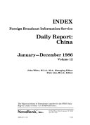 Daily Report: People's Republic of China. Index