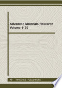 Advanced Materials Research Vol  1170 Book