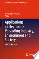Applications in Electronics Pervading Industry  Environment and Society Book