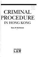 Criminal Procedure in Hong Kong
