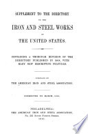 Directory to the Iron and Steel Works of the United States Book
