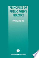 Principles of Public Policy Practice Book