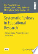 Systematic Reviews in Educational Research Book