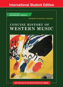 Concise History of Western Music Book