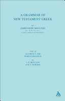 A Grammar of New Testament Greek