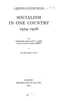 Socialism in One Country  1924 1926