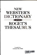New Webster s Dictionary and Roget s Thesaurus Book