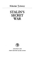 Stalin s Secret War Book