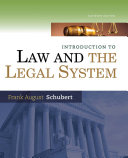 Introduction to Law and the Legal System Book