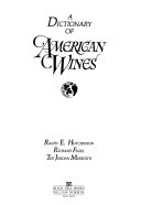 A Dictionary of American Wines