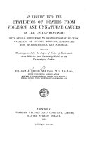 An Inquiry Into the Statistics of Deaths from Violence and Unnatural Causes in the United Kingdom