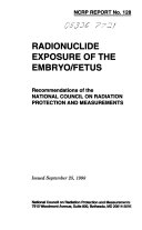 Radionuclide Exposure of the Embryo fetus