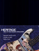 Heritage Odyssey Music and Hollywood Memorabilia Auction Catalog  616