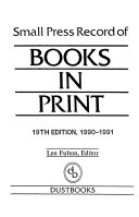 Small Press Record of Books in Print Book