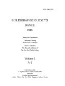 Bibliographic Guide to Dance, 1996