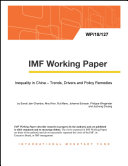 Inequality in China – Trends, Drivers and Policy Remedies