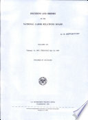 Decisions and Orders of the National Labor Relations Board Book