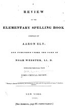 A Review of the Elementary Spelling Book
