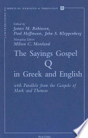 The Sayings Gospel Q in Greek and English Book