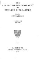 Cambridge Bibliography of English Literature