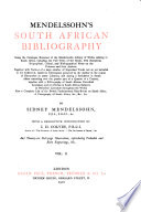 Mendelssohn s South African Bibliography