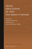 Legal Education in Asia: From Imitation to Innovation