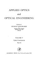Applied Optics and Optical Engineering  Optical instruments