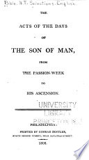 The Acts of the Days of the Son of Man