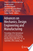 Advances On Mechanics Design Engineering And Manufacturing