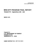 MHD-ETF program final report
