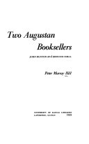 Two Augustan Booksellers  John Dunton and Edmund Curll