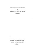 National Bibliographical Services and Related Activities