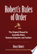 Robert s Rules of Order Book