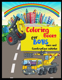 Coloring Book for Boys Car and Construction Vehicles
