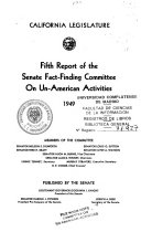 Report of the Senate Fact-Finding Committee on Un-American Activities