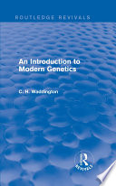 An Introduction to Modern Genetics Book