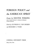 Foreign Policy and the American Spirit