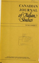 Canadian journal of Italian studies