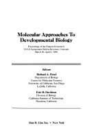 Molecular Approaches to Developmental Biology Book