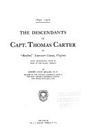 The Descendants of Capt. Thomas Carter of 