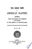 Bible View of Slavery Book