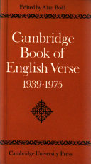 Cambridge Book of English Verse 1939 1975