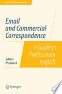 Book Email and Commercial Correspondence Cover