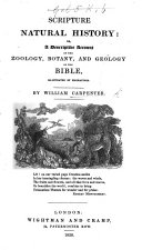Scripture Natural History  or  a Descriptive account of the zoology  botany    geology of the Bible  Illustrated by engravings
